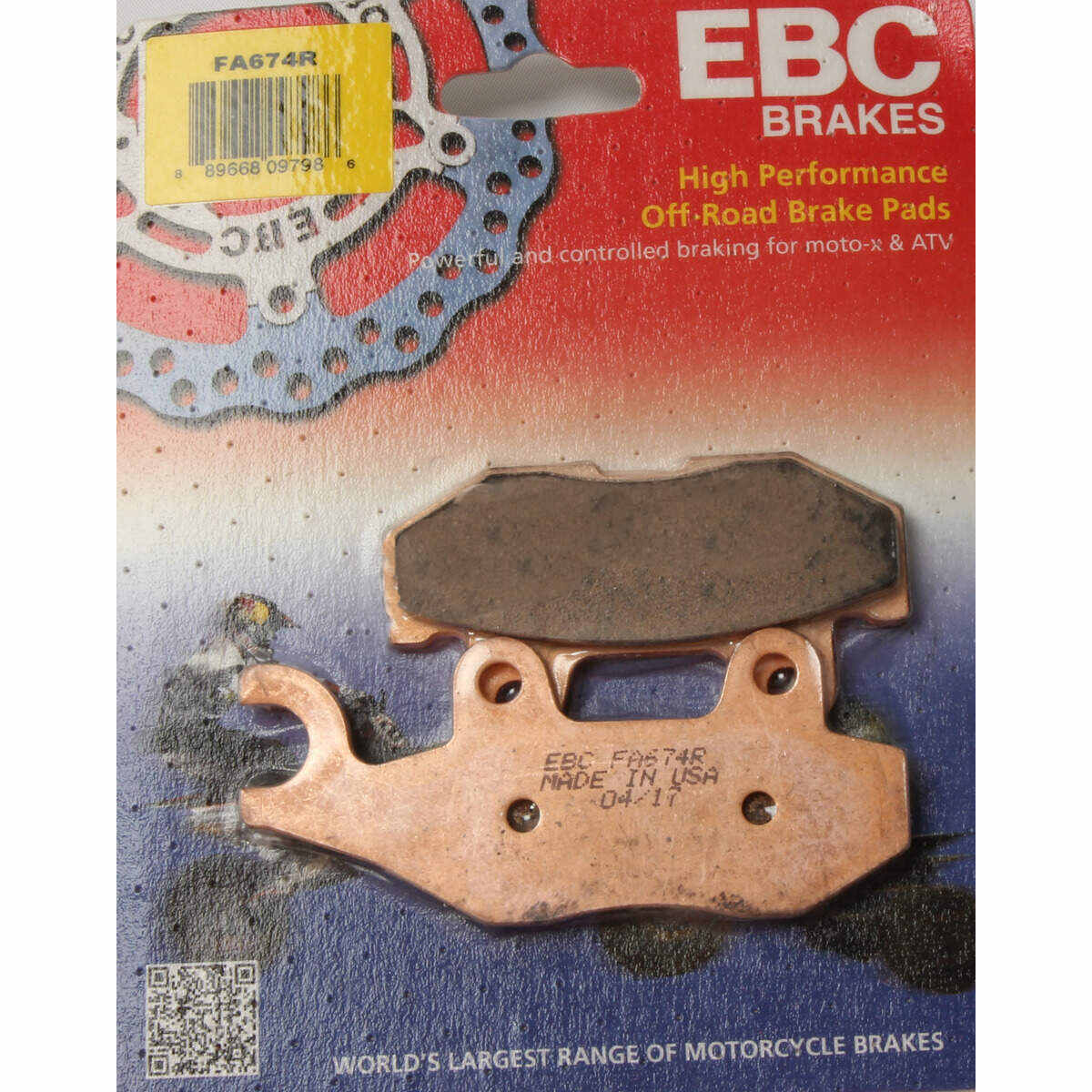 EBC Yamaha Viking/Wolverine Long-Life Sintered R-Series Brake Pads - Metallic Rear Left