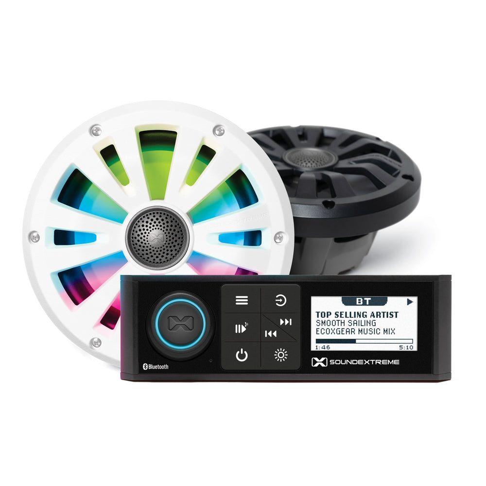 EcoXgear Marine DIN Radio 6.5" Speaker Kit