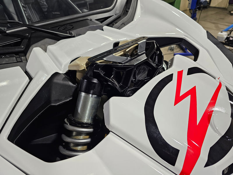 Elektric Offroad '17+ Can-Am Maverick X3 EOD Upper Shock Mount Brace with Adjustable Light Mount Bracket with Gun Metal Finish