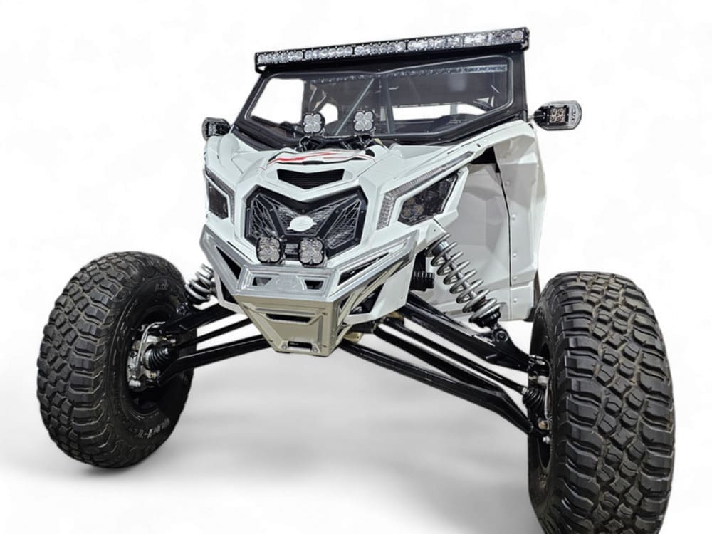 Elektric Offroad '17+ Can-Am Maverick X3 Machined Billet Front Winch Bumper - Clear Anodize
