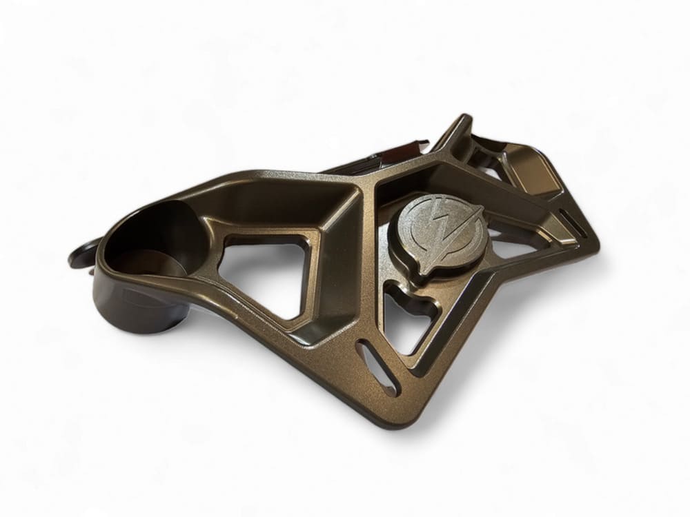 Elektric Offroad '17+ Can-Am Maverick X3 Upper Shock Mount Brace w/ Adjustable Light Mount Bracket - Gun Metal