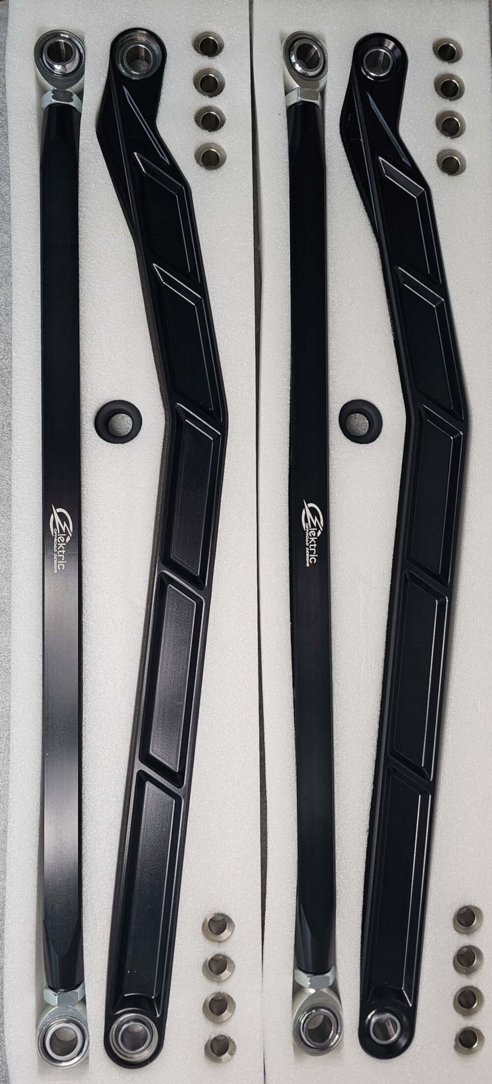 Elektric Offroad '22+ Polaris RZR Pro R, Pro S, to Current Turbo R High Clearance Radius Rods in Black Finish