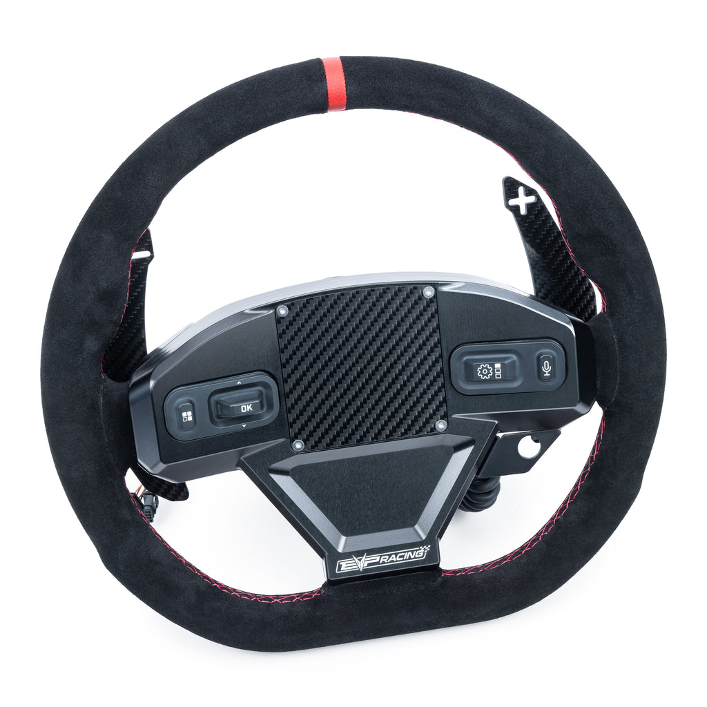 EVO Can-Am Maverick R Mode Steering Wheel w/ Carbon Fiber Paddles & Quick-Release Hub Adapter Kits