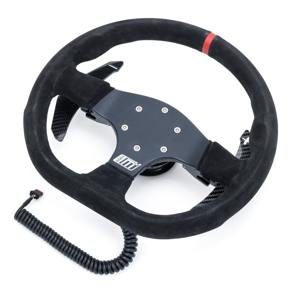 EVO Can-Am Maverick R Mode Steering Wheel w/ Carbon Fiber Paddles & Quick-Release Hub Adapter Kits