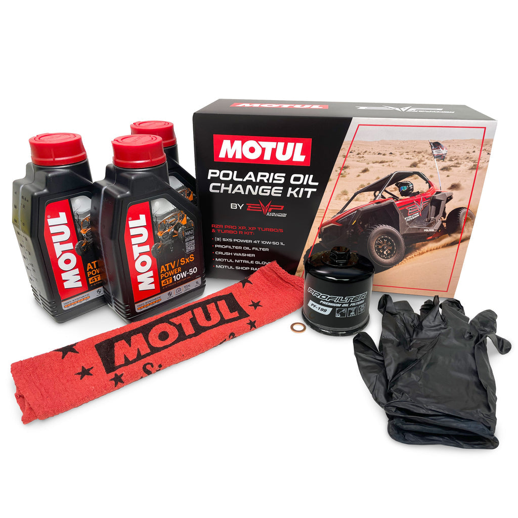 EVO Polaris RZR Pro XP, XP Turbo/S & Ranger XP 1000 Motul Oil Change Kits