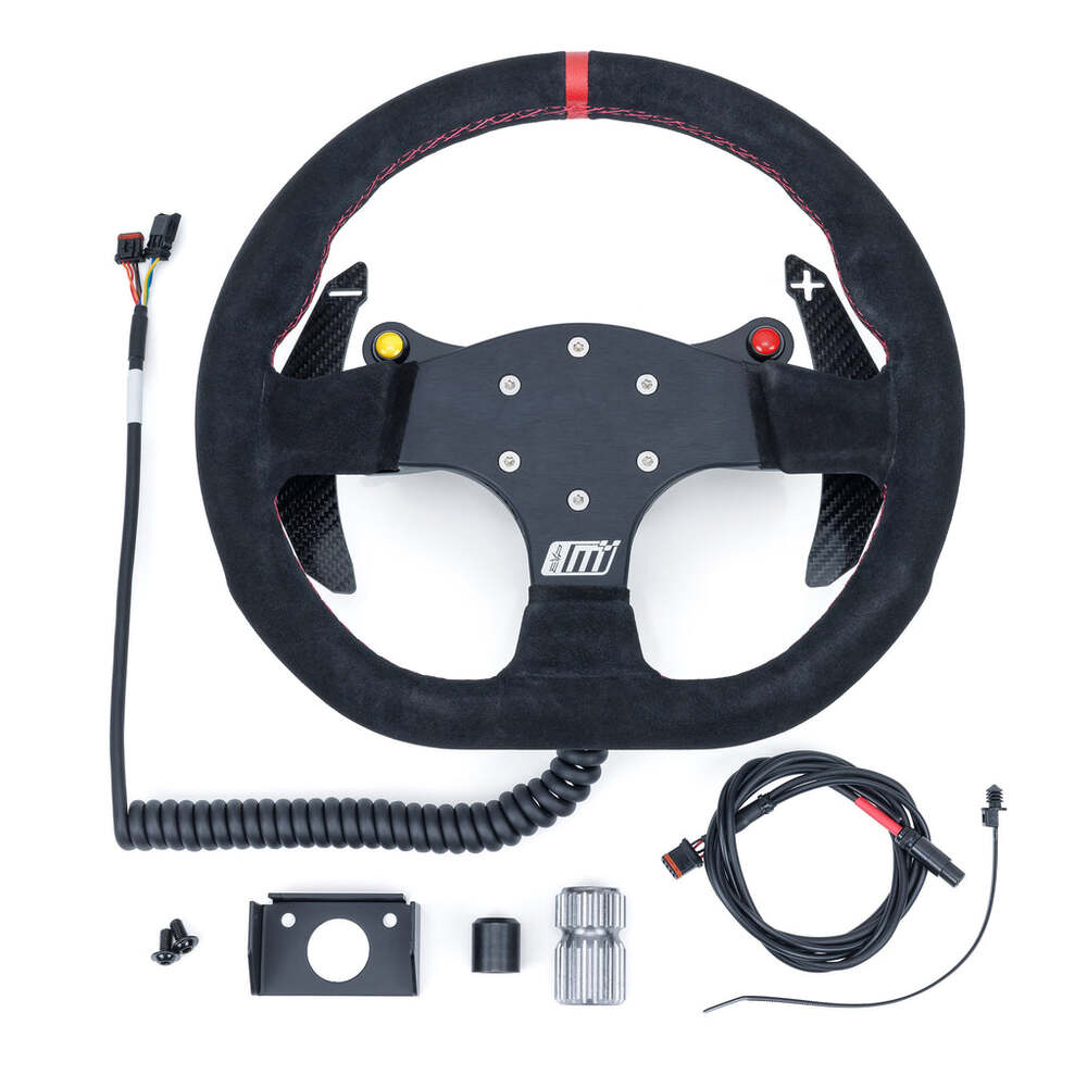 Evolution Can-Am Maverick R MOde Race Steering Wheel With PTT or Launch Control Buttons