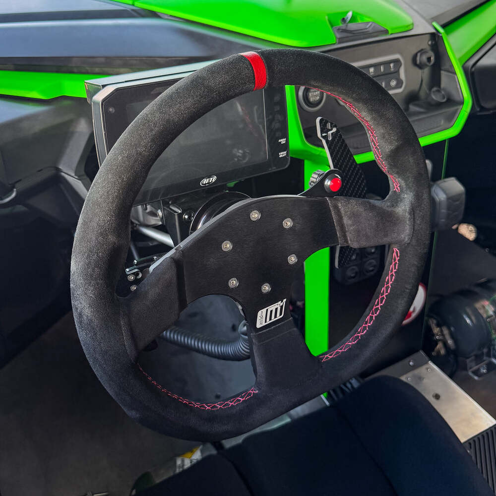 Evolution Can-Am Maverick R MOde Race Steering Wheel With PTT or Launch Control Buttons