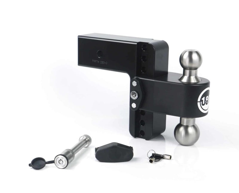 Weigh Safe 180 Hitch 6in Drop Hitch & 3in Shank (10K/21K GTWR) w/WS05 - Black Cerakote - LTB6-3-KA-CER-BLA