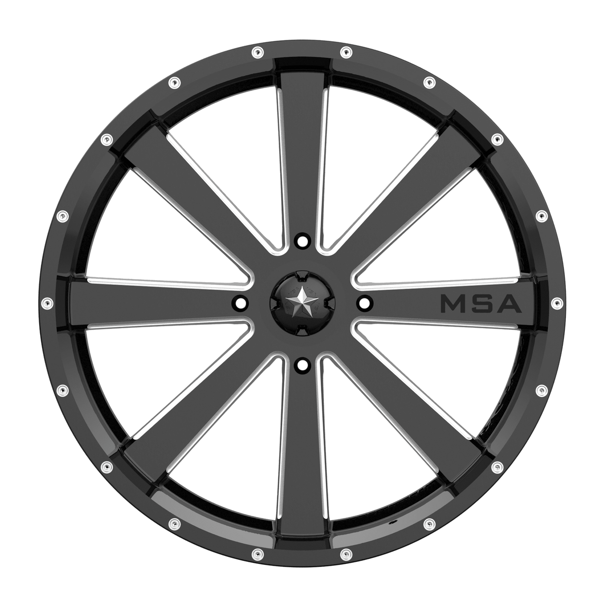 MSA M34 Flash - Gloss Black Milled