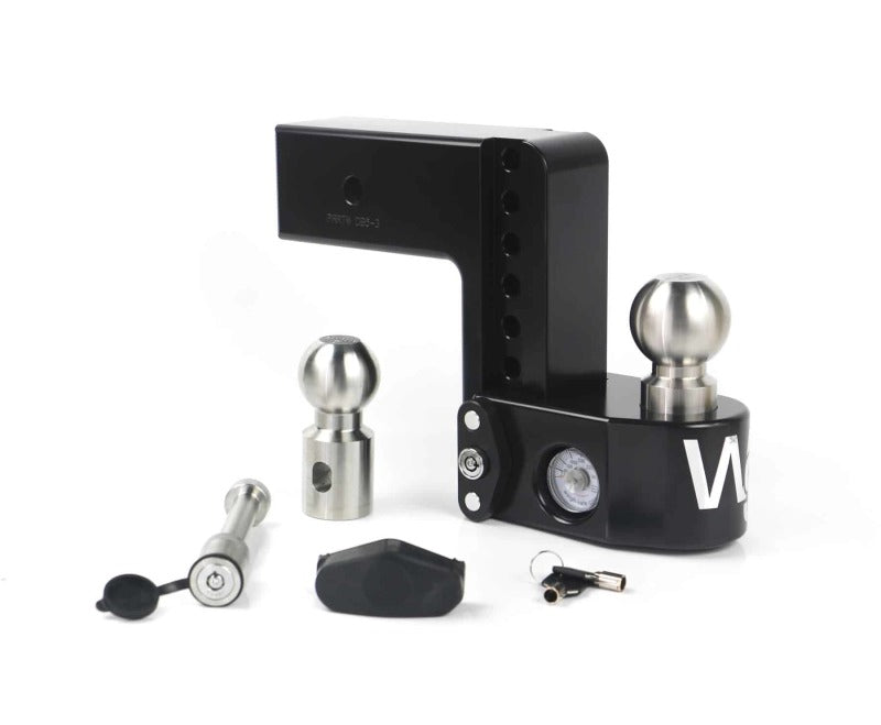 Weigh Safe 6in Drop Hitch w/Built-in Scale & 3in Shank (8K/21K GTWR) w/WS05 - Black Cerakote - WS6-3-KA-CER-BLA