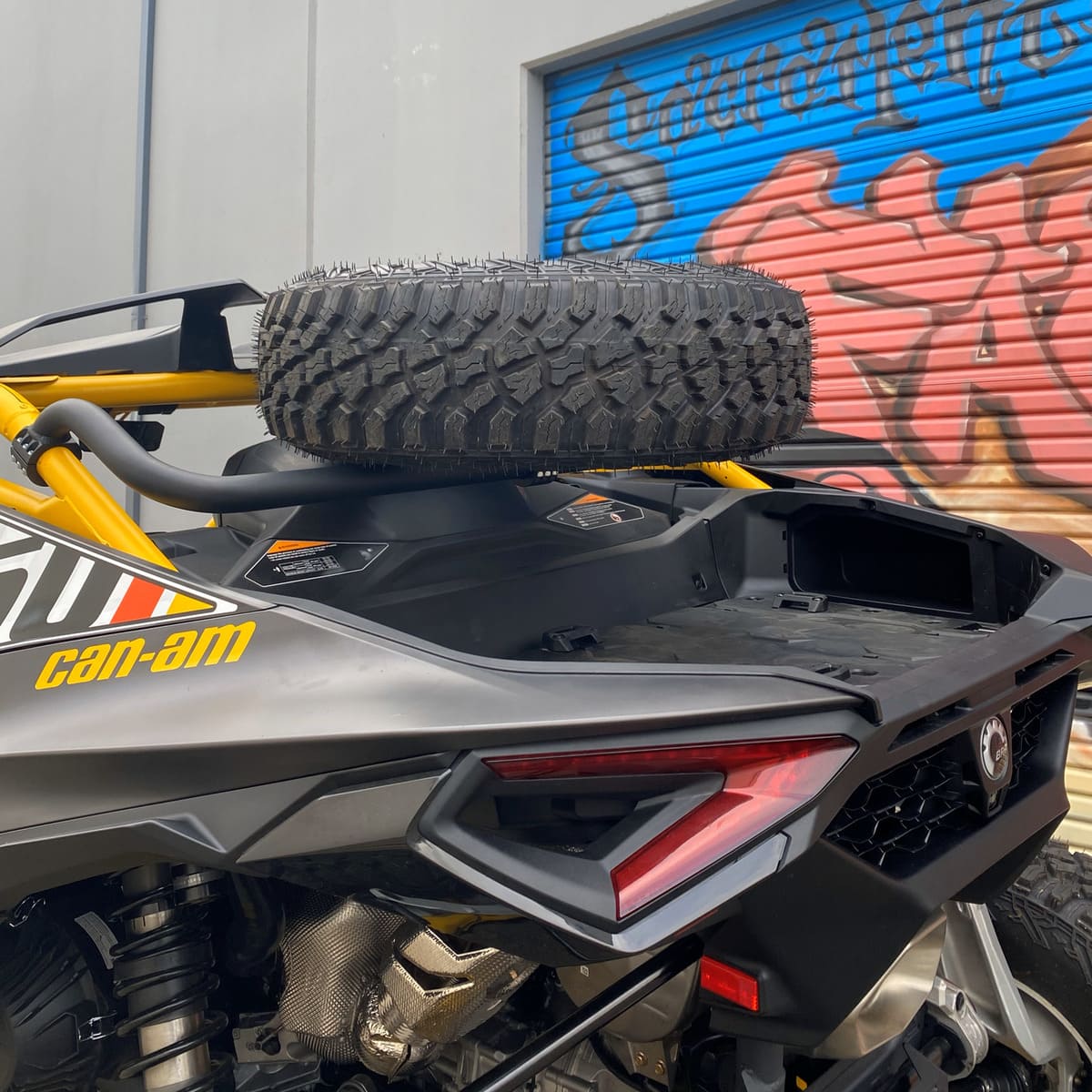 Factory UTV Can-Am Maverick R Dual Clamp Spare Tire Mount