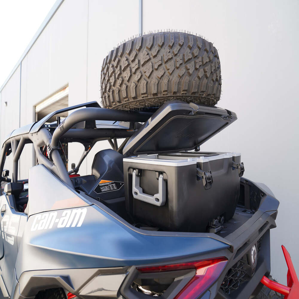 Factory UTV Can-Am Maverick R Max Above The Roof Dual Clamp Spare Tire Mount