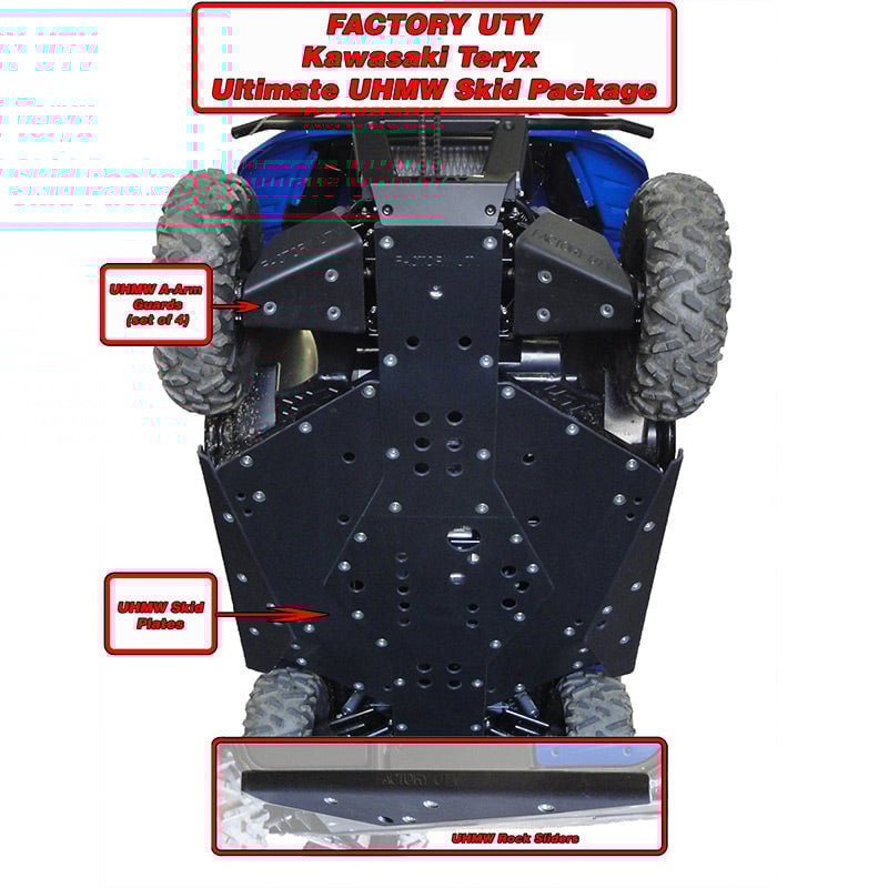 Factory UTV Kawasaki Teryx & Teryx 4 UHMW Ultimate Skid Package