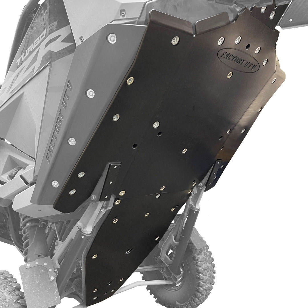 Factory UTV Polaris RZR Turbo R UHMW Skid Plate