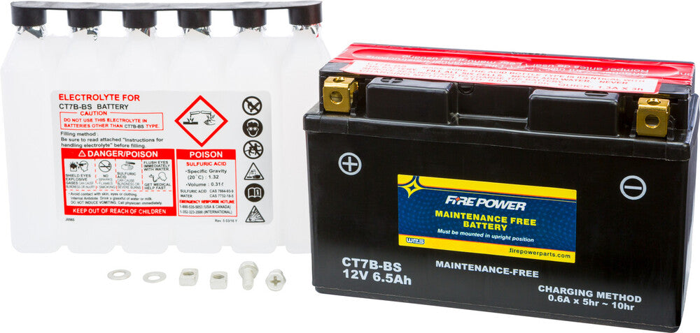 Fire Power Maintenance Free Sealed Battery CT7B-BS