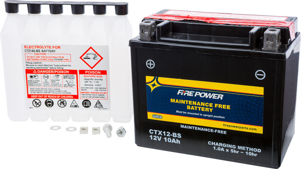 Fire Power Maintenance Free Sealed Battery CTX12-BS