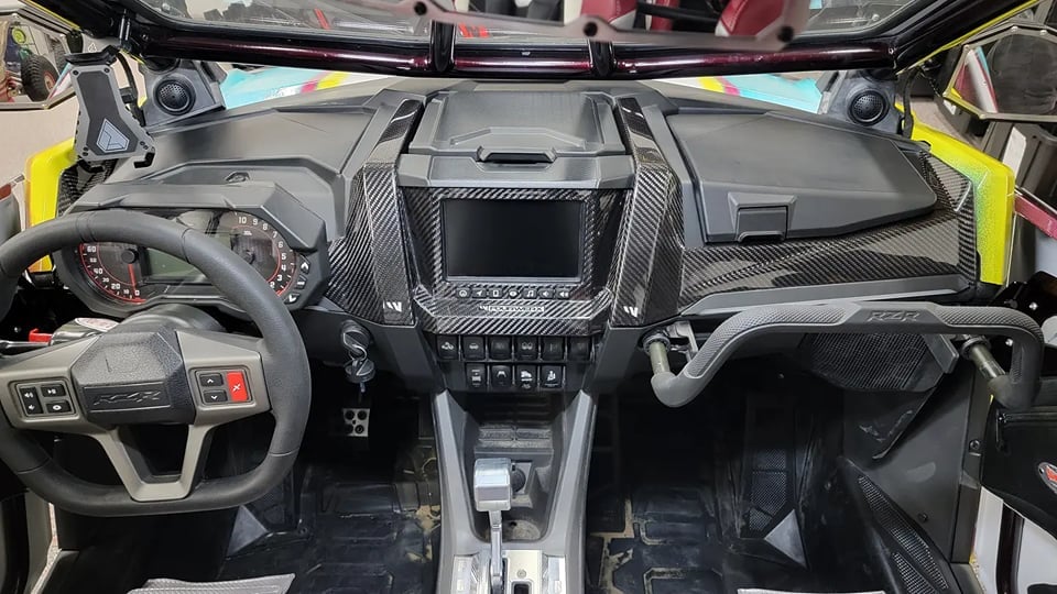 FourWerx '20+ Polaris RZR Pro XP / Pro R Carbon Fiber 3pc Dash Trim Kit