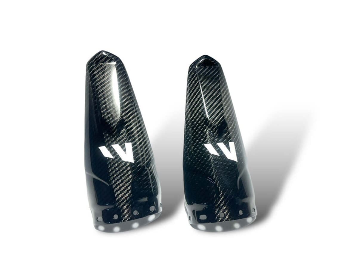 Fourwerx Can-Am Maverick R Carbon Fiber Rear Shock Guard - Set