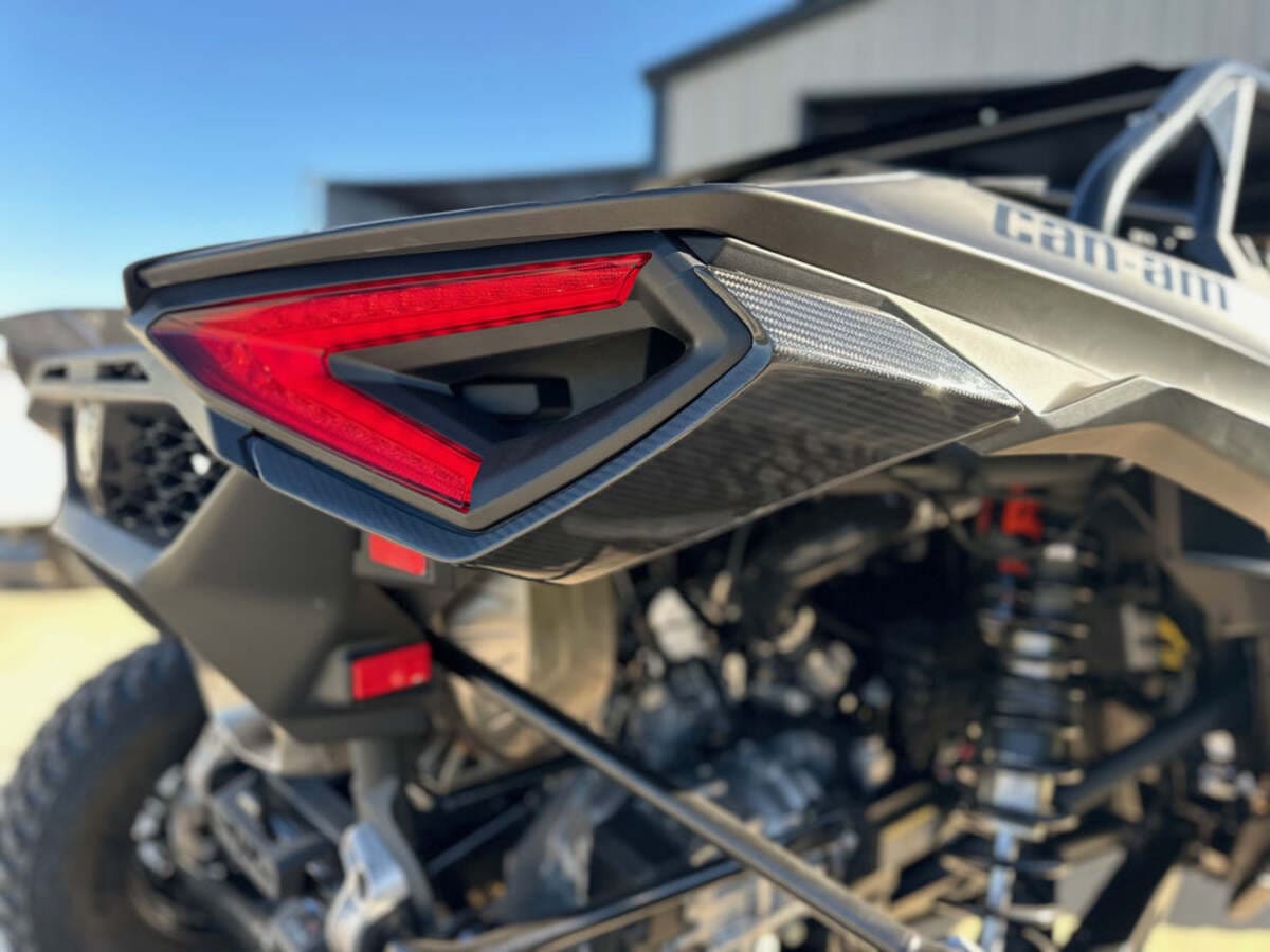 Fourwerx Can-Am Maverick R Carbon Fiber Tail Light Trim Set