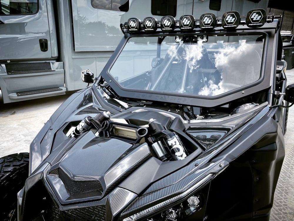 FourWerx Can Am Maverick X3 Carbon Fiber Inner Hood Panel Set