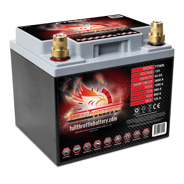 Full Throttle (Fullriver) FT560L High Capacity Dual Purpose AGM Battery (Left Positive)