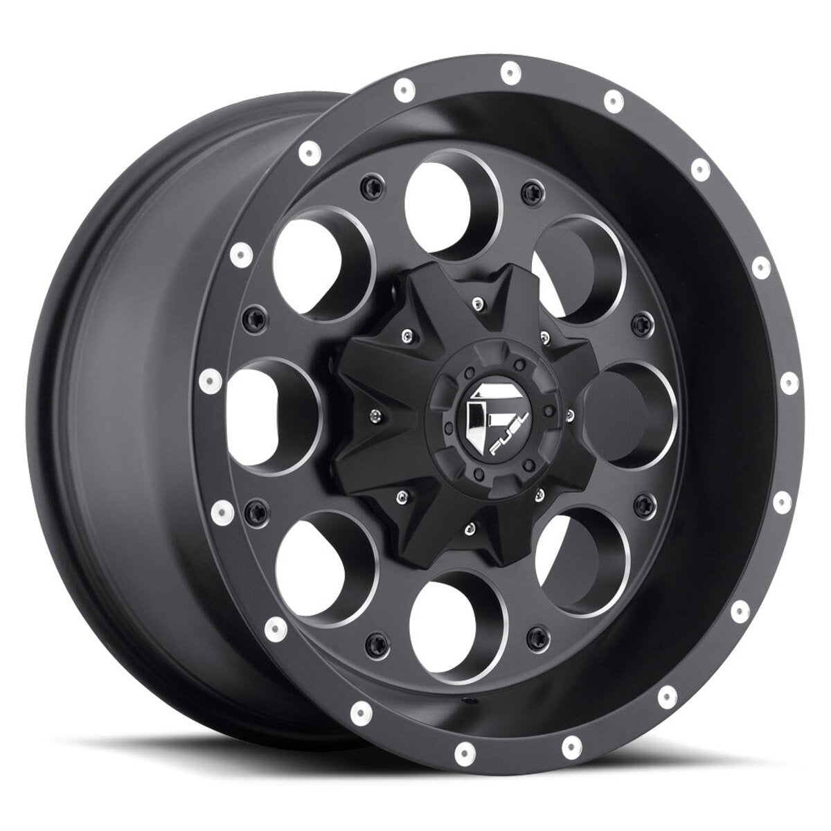 Fuel D525 Revolver UTV Wheel - Matte Black & Milled