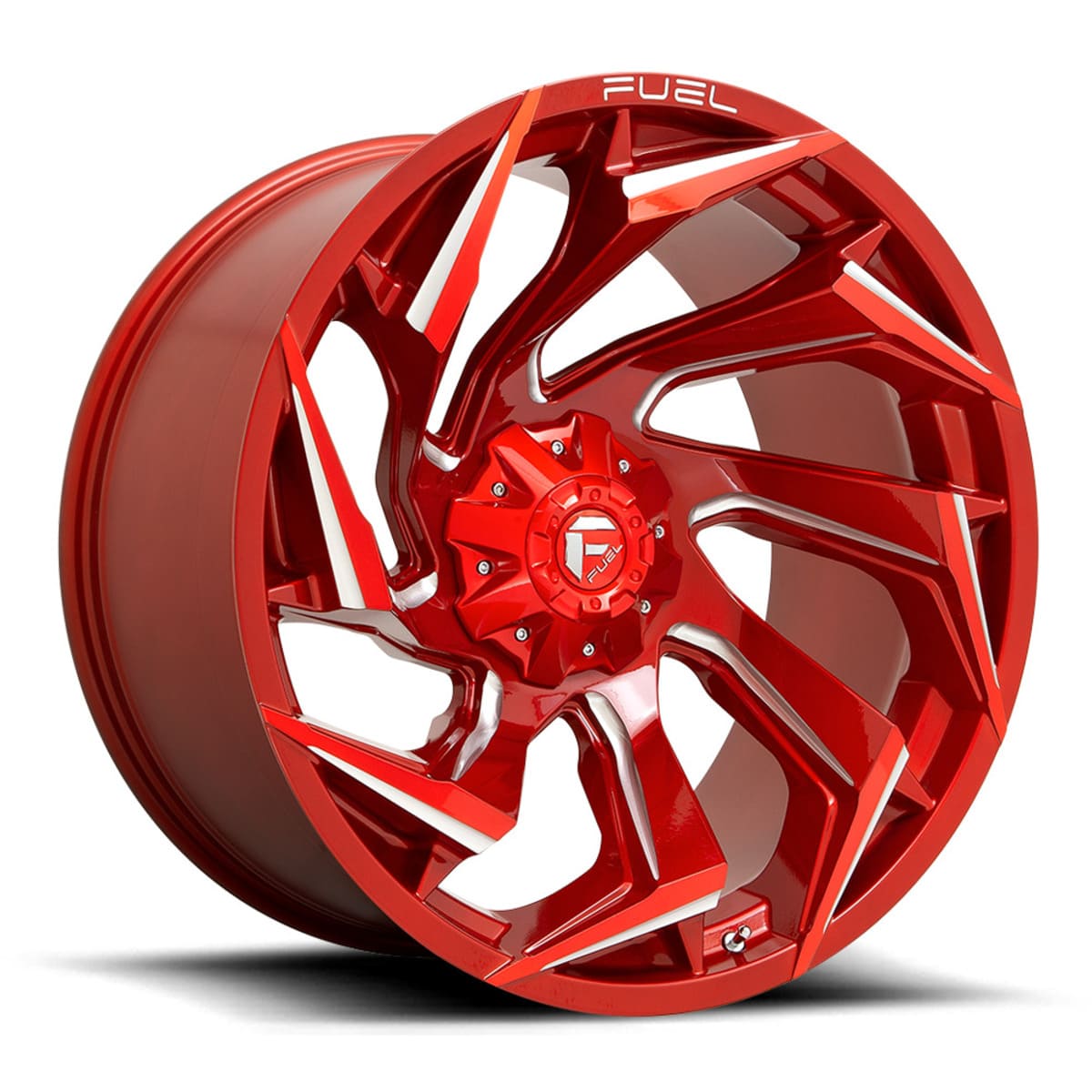 Fuel D754 Reaction UTV Wheel - Candy Red Milled