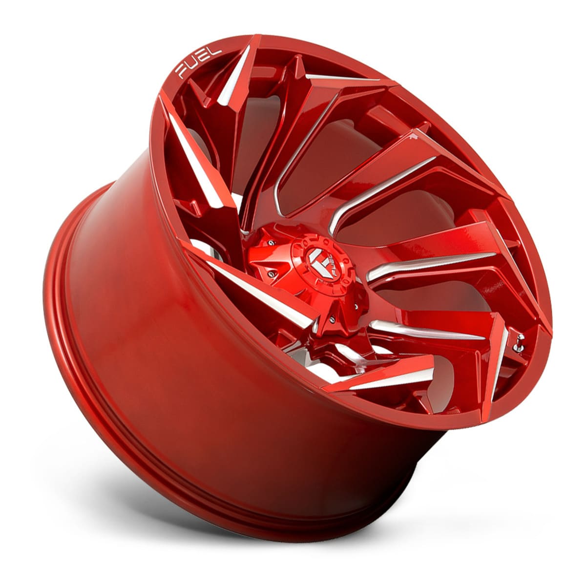 Fuel D754 Reaction UTV Wheel - Candy Red Milled