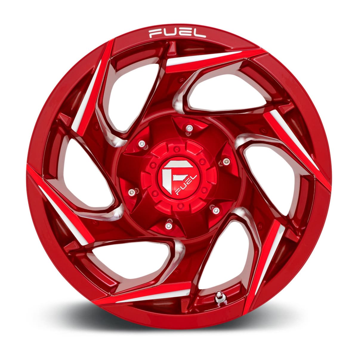 Fuel D754 Reaction UTV Wheel - Candy Red Milled