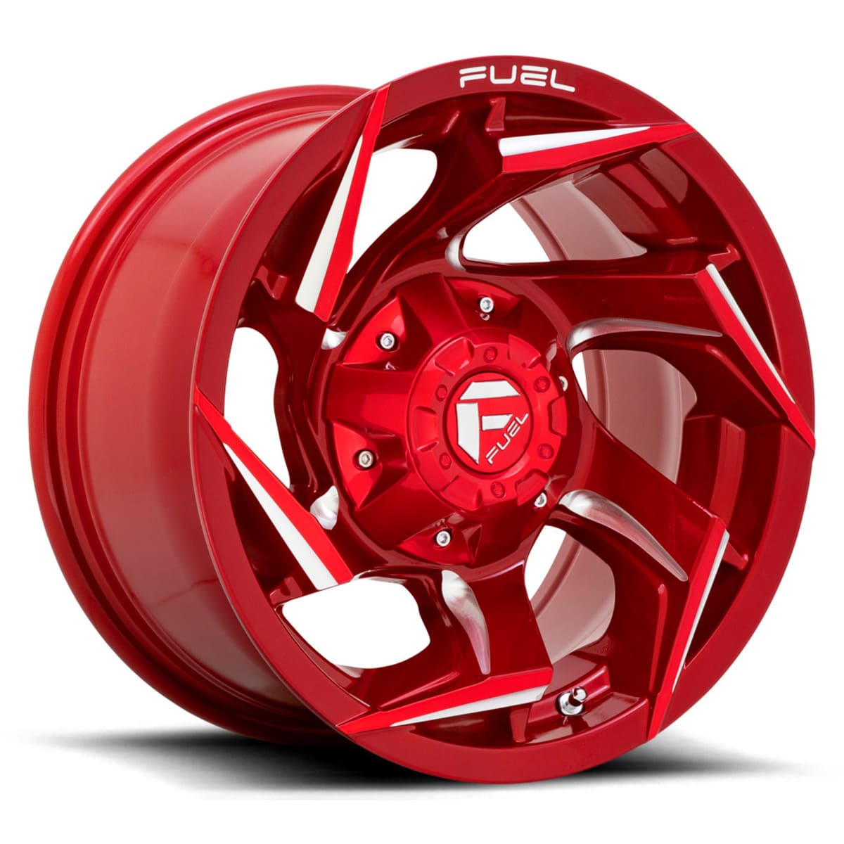 Fuel D754 Reaction UTV Wheel - Candy Red Milled