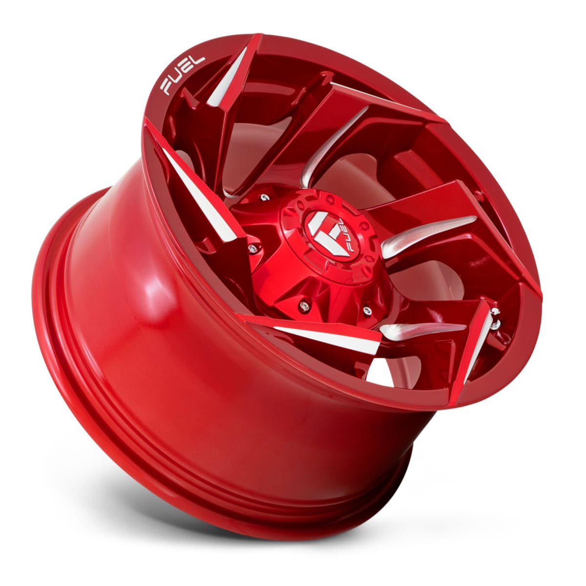 Fuel D754 Reaction UTV Wheel - Candy Red Milled