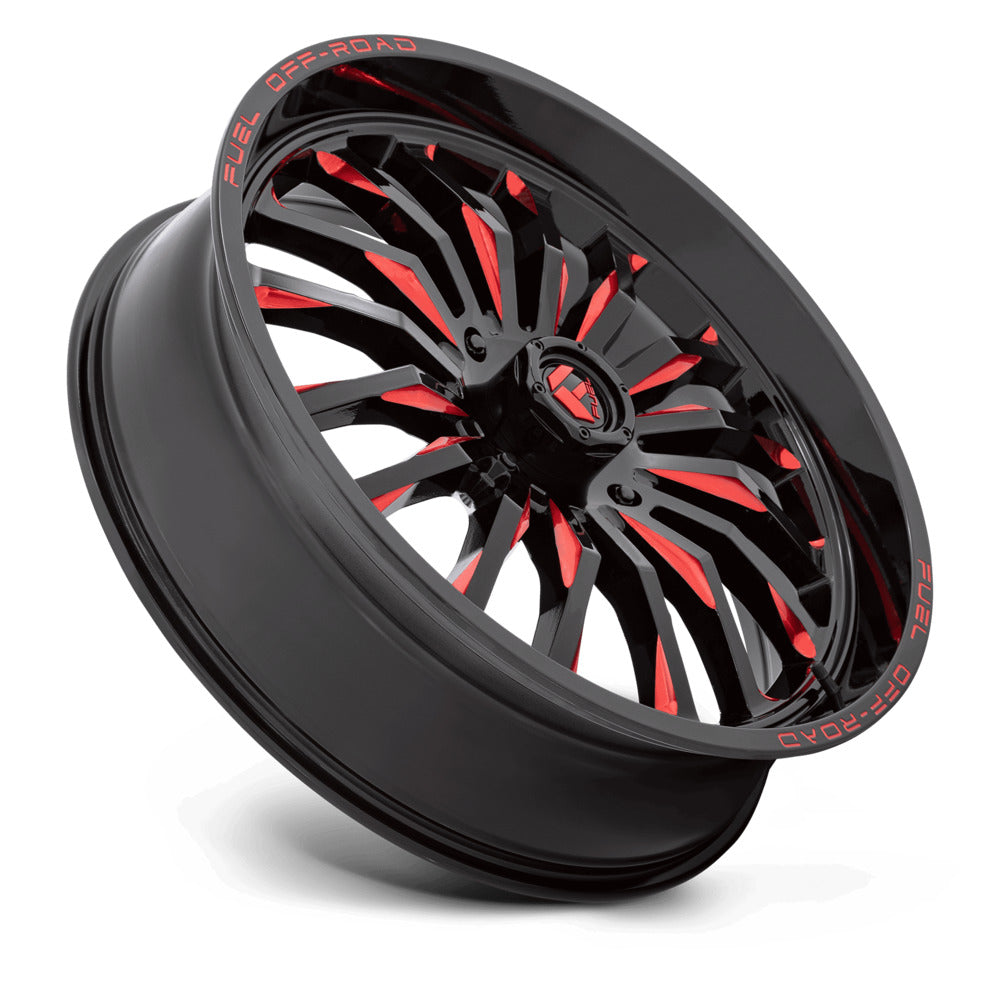 Fuel D822 ARC UTV Wheel Gloss Black Milled Red