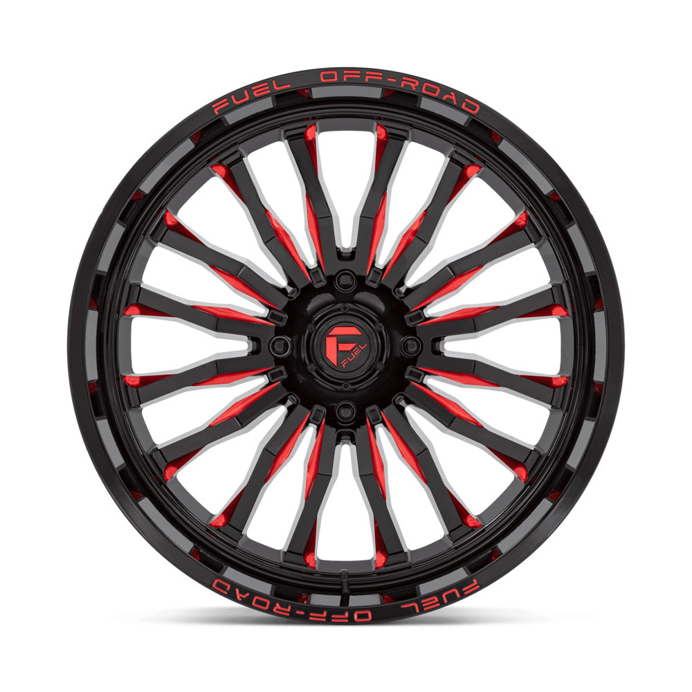 Fuel D822 ARC UTV Wheel Gloss Black Milled Red