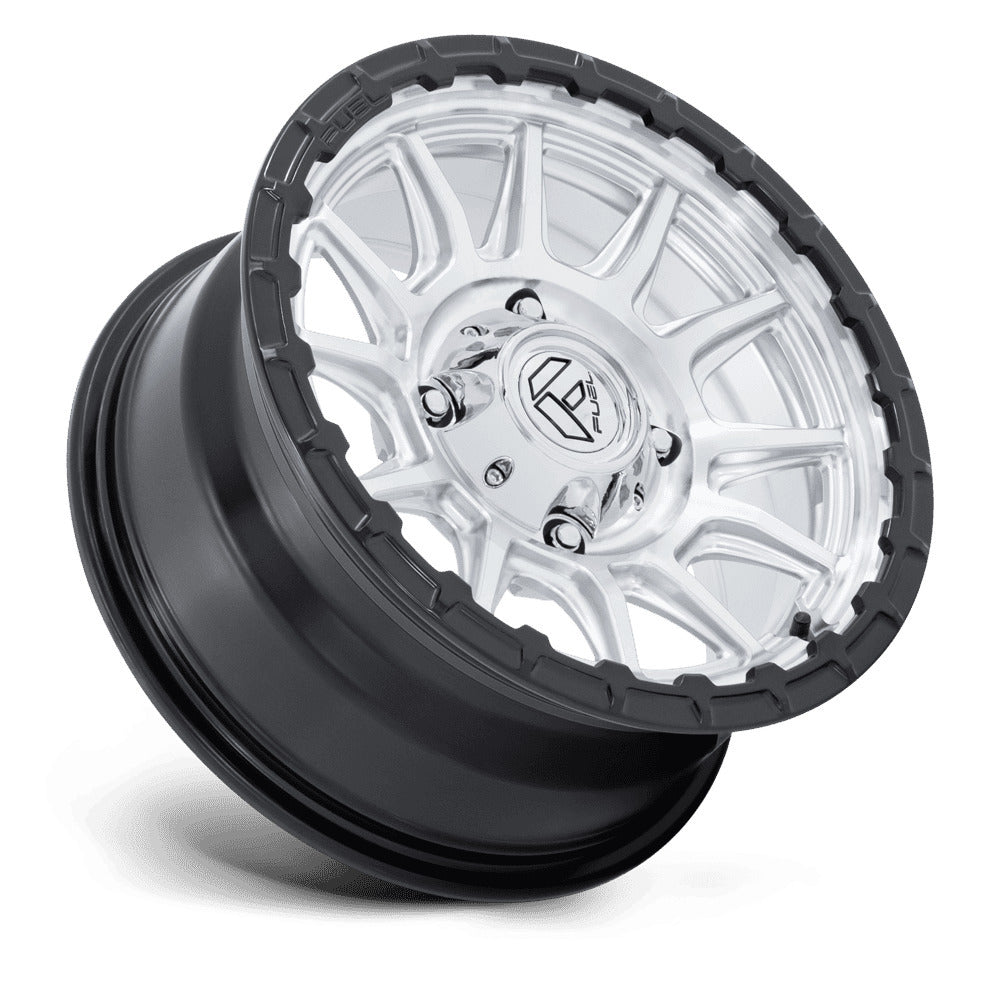 Fuel Piston UTV Wheels - Hyper Silver Mach-FC M-BLK Lip