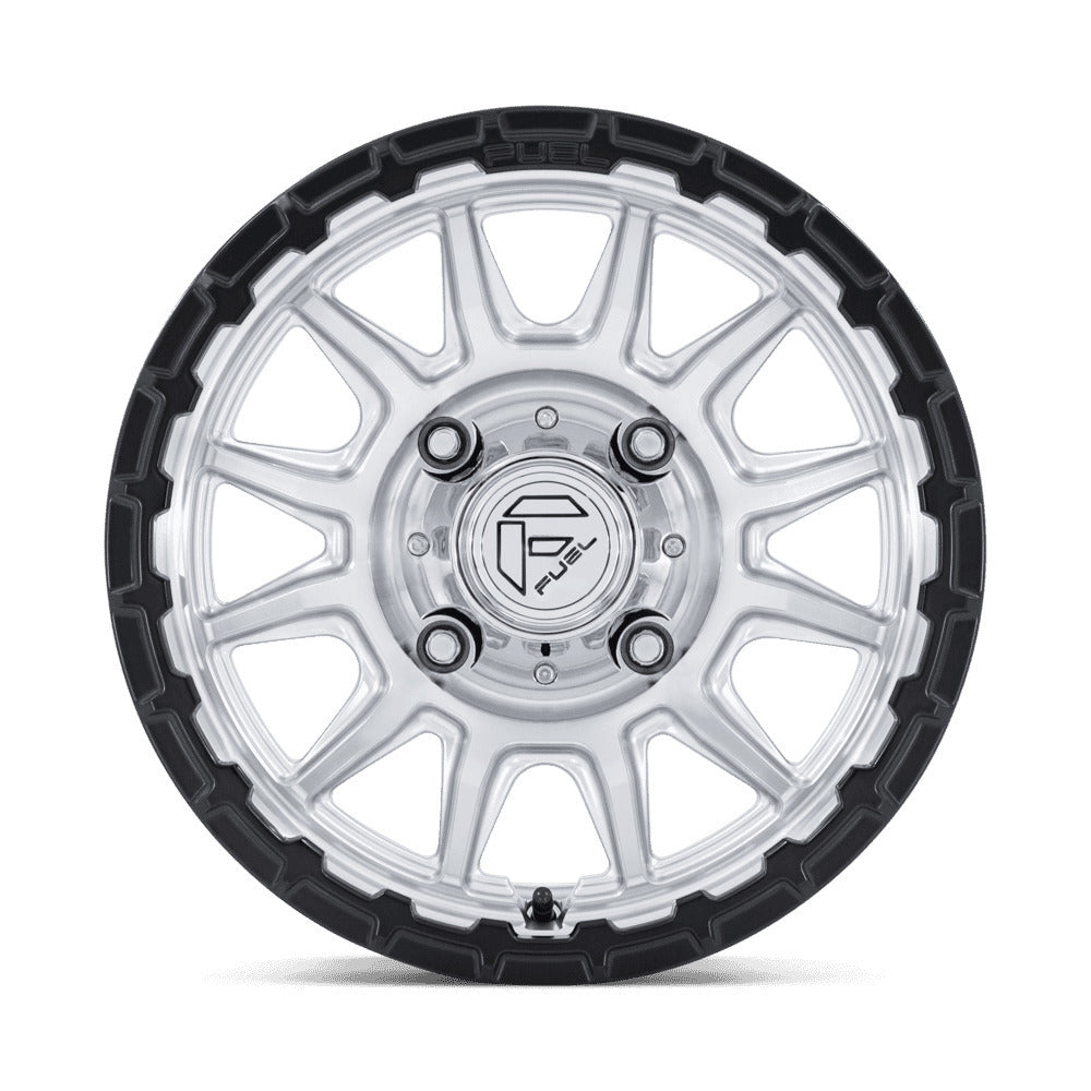 Fuel Piston UTV Wheels - Hyper Silver Mach-FC M-BLK Lip