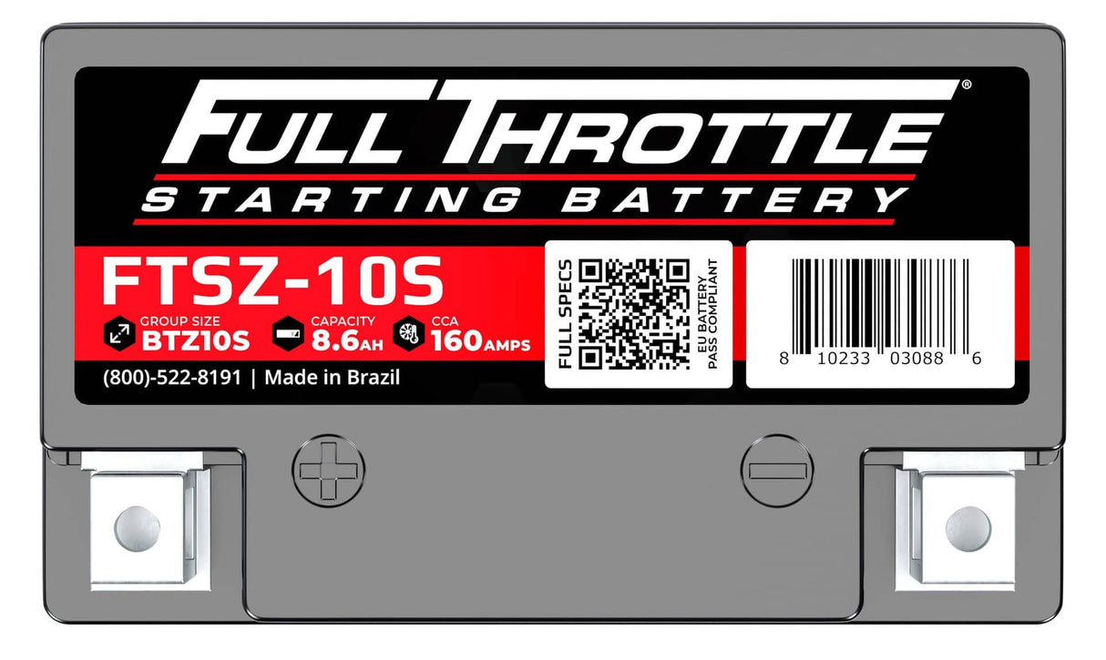 Full Throttle Starting Series High-Performance AGM Battery - FTSZ-10S
