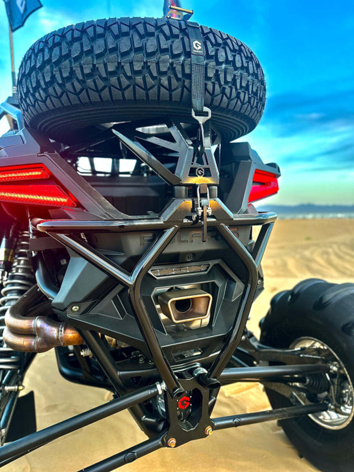 Geiser Performance Polaris RZR Pro R Rear Bumper Tire Carrier Combo