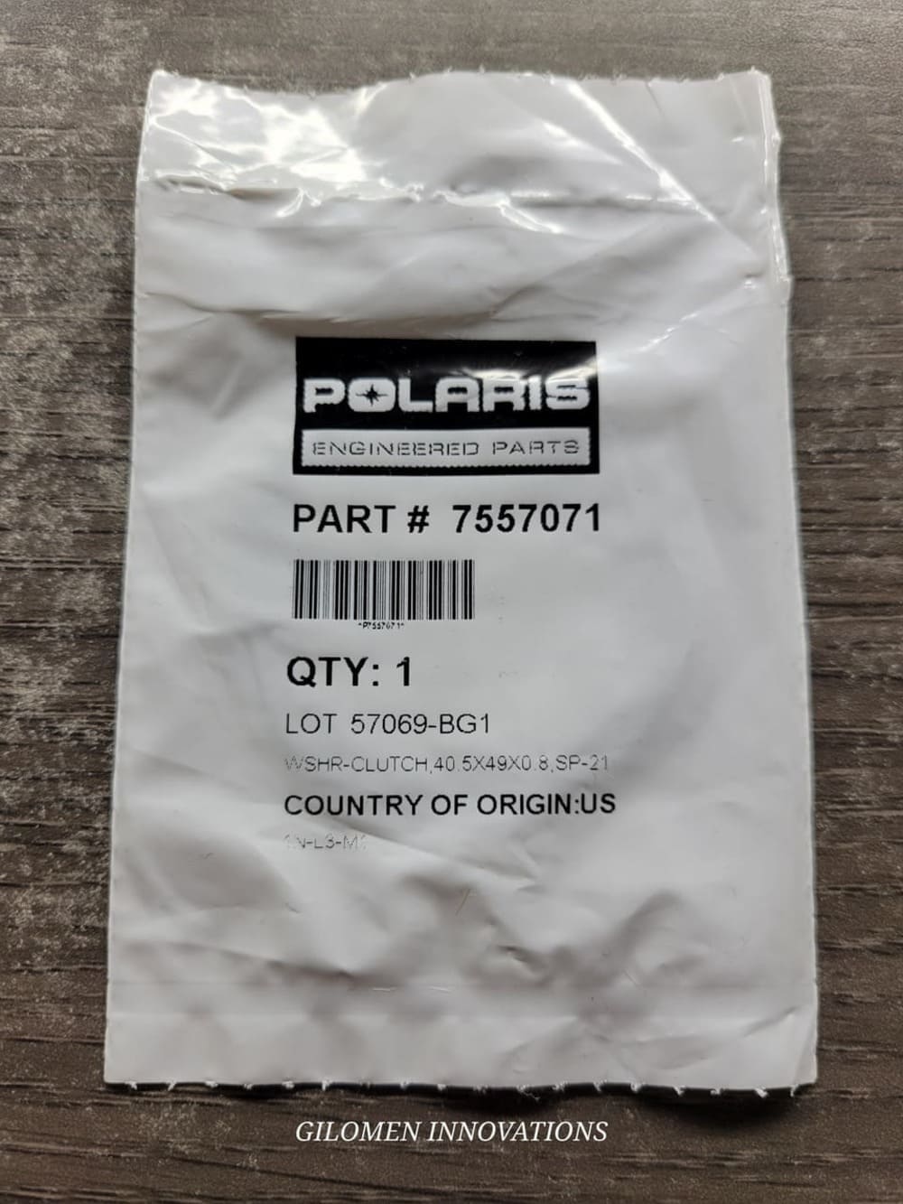 Gilomen Innovations Polaris Ranger Primary Clutch Two Way Roller Bearing Vespel Composite Washer