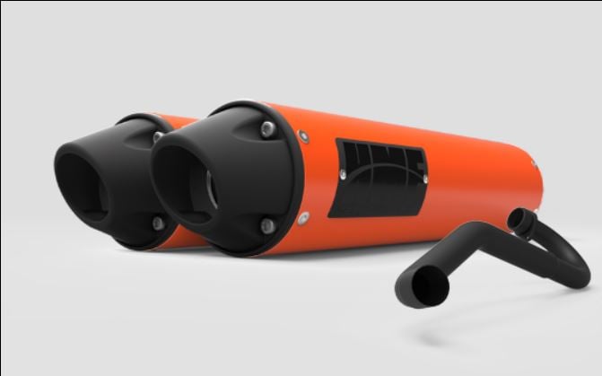 HMF '11-'14 Polaris RZR XP 900 Performance Dual Full Exhaust System - Blackout