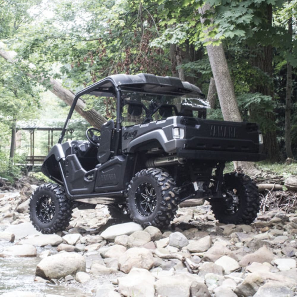 HMF '14-'22 Yamaha Viking Titan-QS Slip On Exhaust Systems - Blackout