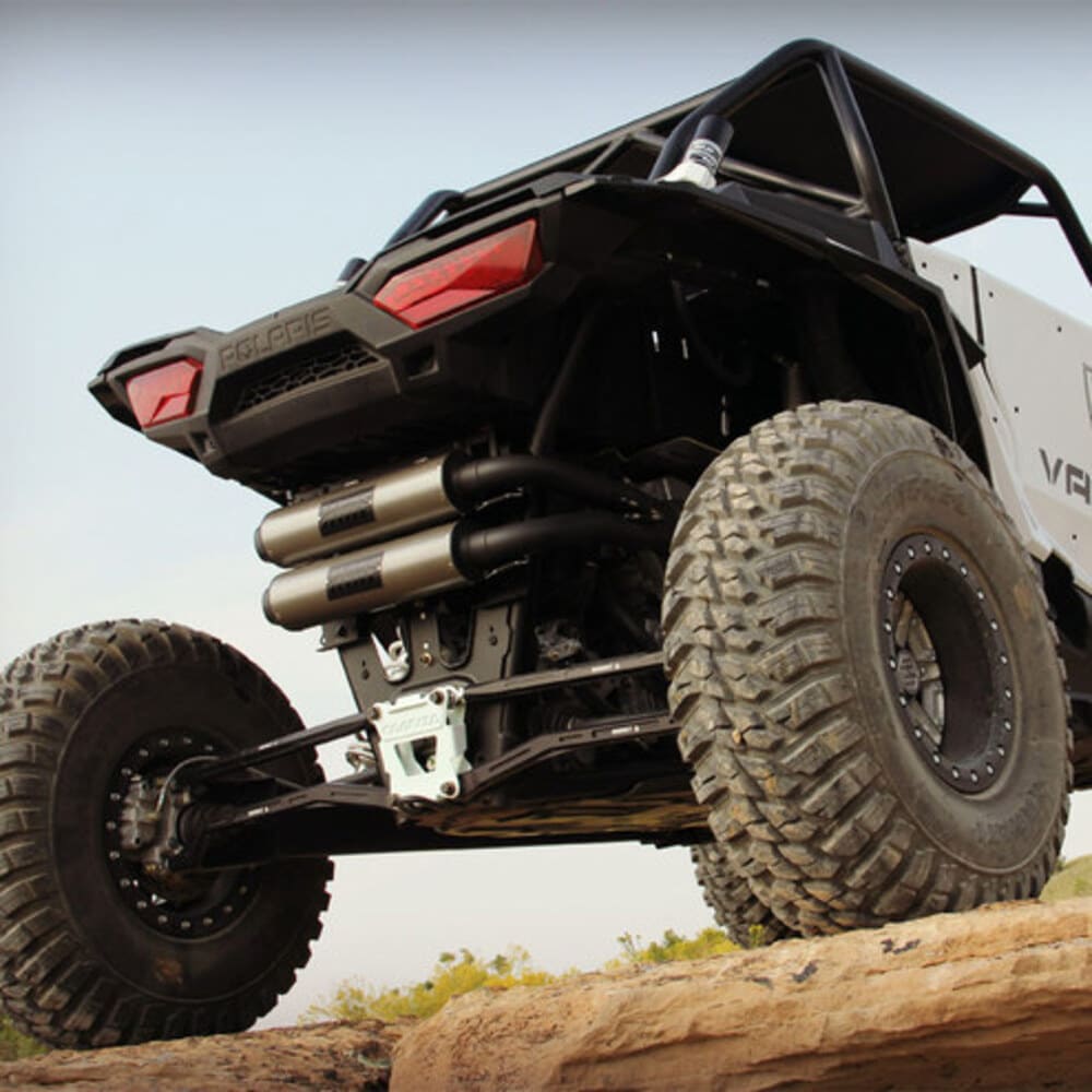 HMF '14 Polaris RZR XP 1000 Performance Dual Full Exhaust Systems - Blackout