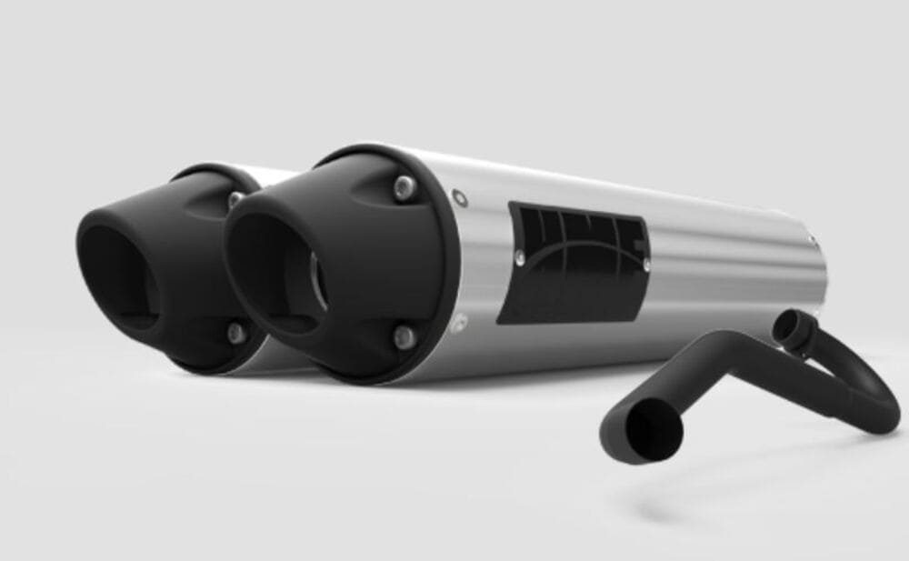 HMF '14 Polaris RZR XP 1000 Performance Dual Full Exhaust Systems - Blackout