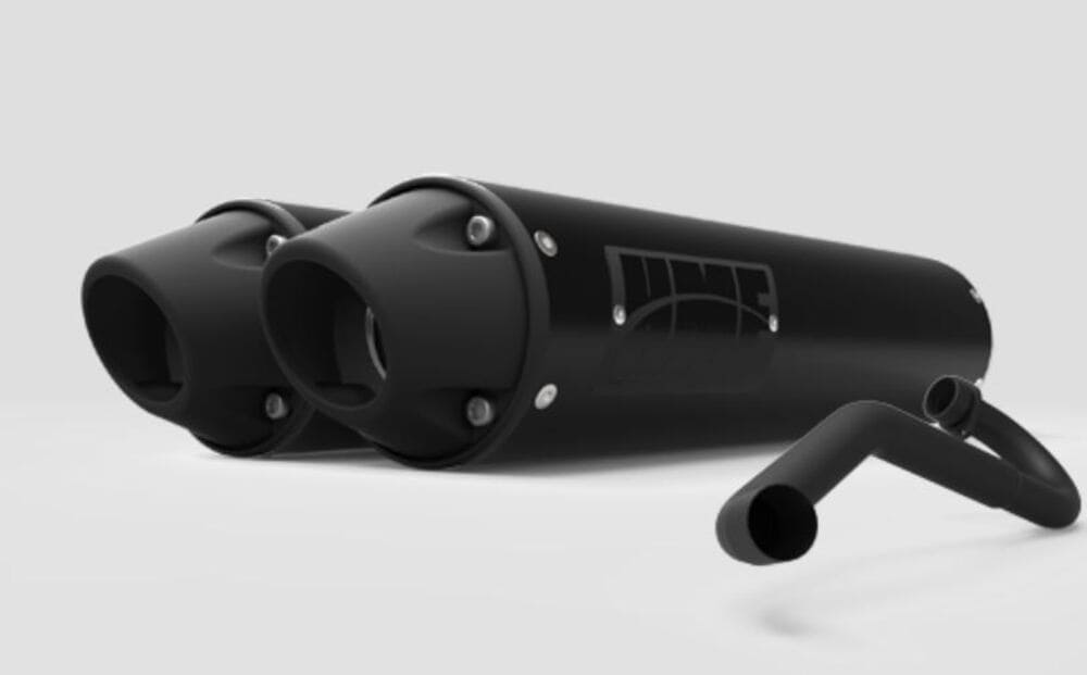 HMF '14 Polaris RZR XP 1000 Performance Dual Full Exhaust Systems - Blackout