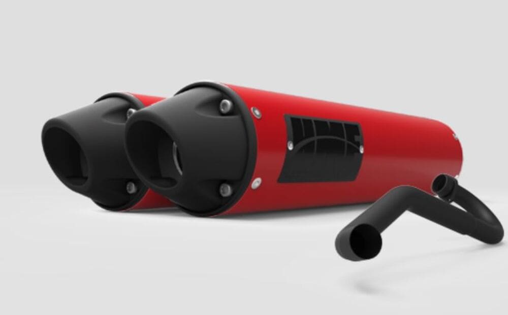 HMF '14 Polaris RZR XP 1000 Performance Dual Full Exhaust Systems - Blackout
