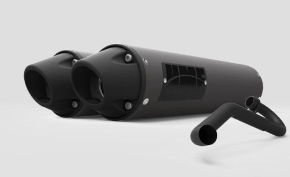 HMF '14 Polaris RZR XP 1000 Performance Dual Full Exhaust Systems - Blackout
