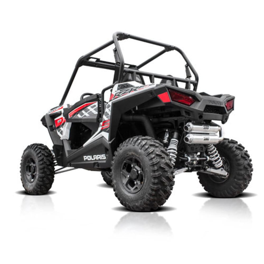 HMF '15-'20 Polaris RZR 4 900 Performance Dual Full Exhaust System - Blackout