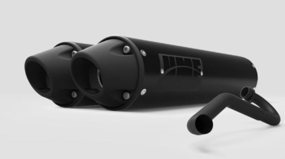 HMF '15-'20 Polaris RZR 4 900 Performance Dual Full Exhaust System - Blackout