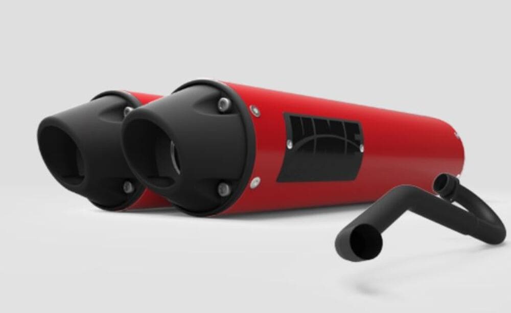 HMF '15-'20 Polaris RZR 4 900 Performance Dual Full Exhaust System - Blackout