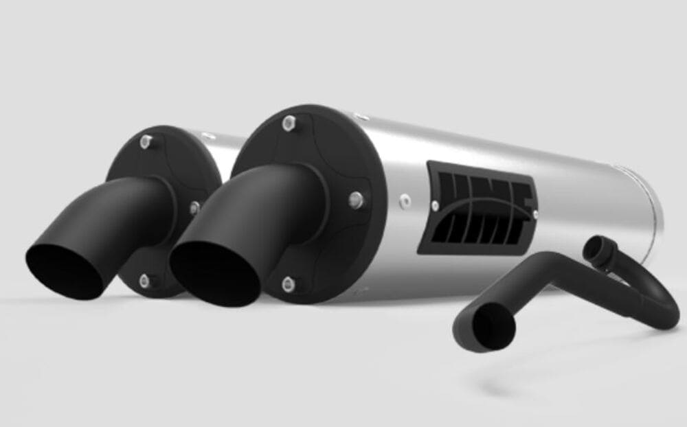 HMF ’15-’22 Polaris General Titan-XL Dual Full Exhaust Systems - Blackout
