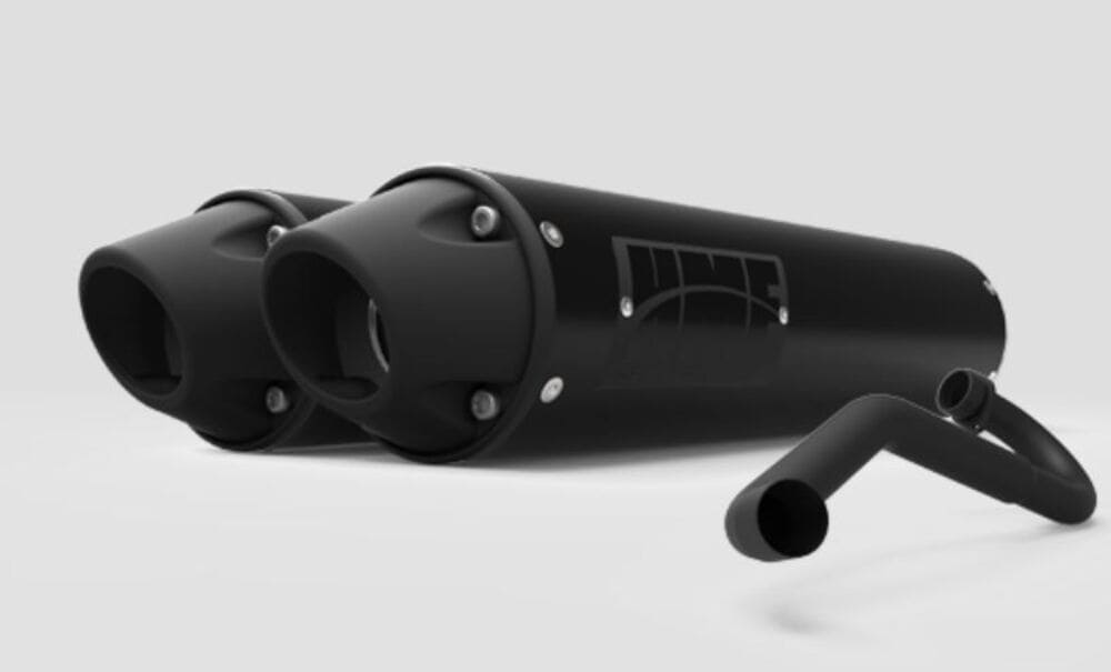 HMF '15-'23 Polaris RZR XP 4 1000 Performance Series Dual Full Exhaust System - Blackout